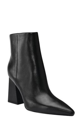 Marc Fisher LTD Kulika Boots Women's US 9.5 Black Leather Ankle Booties ZOGG307