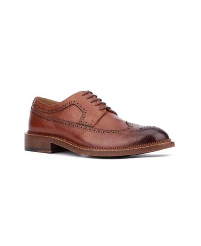 Vintage Foundry Co Jarvis Oxford Men 9 Brown Leather Wingtip Dress Shoes ZPO3788