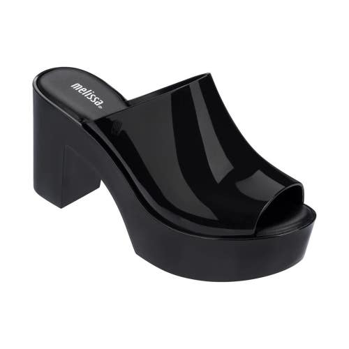 Melissa Mule Women US 5 Black Patent Leather High Heel Platform Sandals JOBB2171