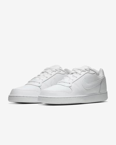 Nike Ebernon Low AQ1779-100 Sneakers Women's US 9 White Leather Shoes HAM490