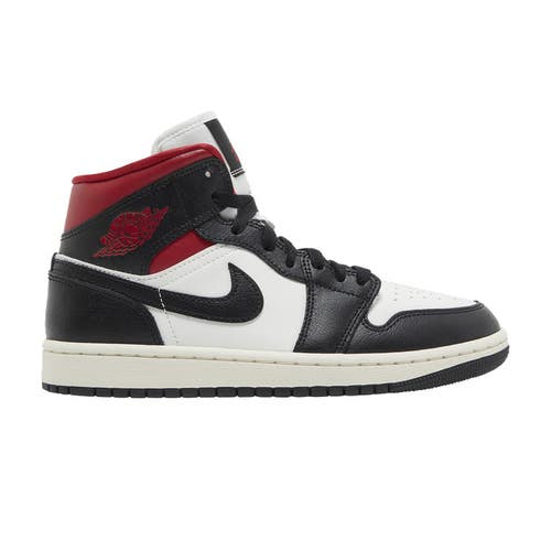 Size 4.5M/6W - Wmns Air Jordan 1 Mid 'Black (NO BOX) Red' BQ6472-061