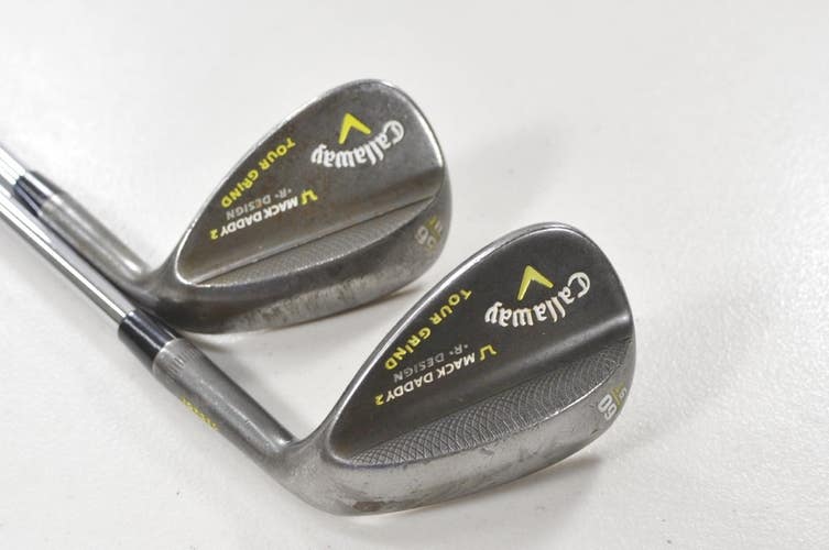 Callaway Mack Daddy 2 Tour Grind Slate 56*, 60* Wedge Set RH DG Steel # 213316
