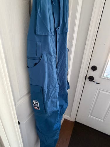 US Ski team Kappa Blue Unisex Adult Large coaching Bibs (Used)