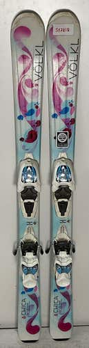 Kid's Volkl 110cm Chica Skis With Marker 4.5 Bindings (Used)(SY2818)