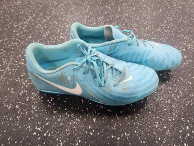 Used Nike PHANTOM Soccer Cleats Teal Junior 05 11849-S000037453