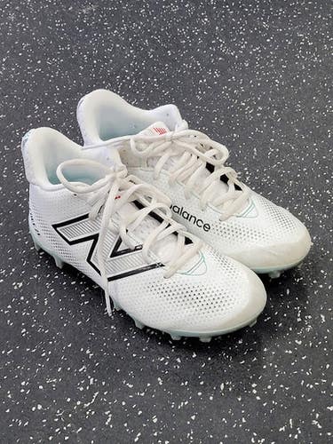 Used New Balance FREEZE LAX Cleats Girls White Junior 04.5 11849-S000037489