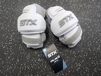 STX STALLION 1K Lacrosse Arm Pads/Guards White SM 11849-S000037776