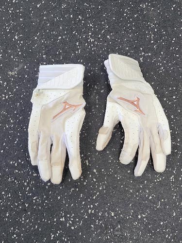 Used Mizuno BB/SB Batting Gloves White SM 11849-S000037903