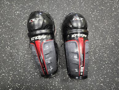 Used CCM QLT Youth Shin Guards Black 8" 11849-S000038170
