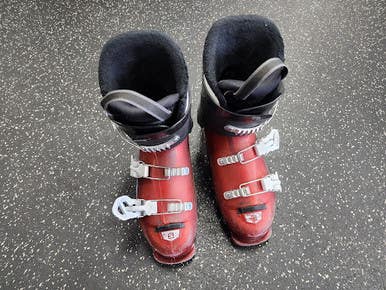 Used Salomon T3 Mens DH Ski Boot Maroon 245 MP - M06.5 - W07.5 11849-S000037248