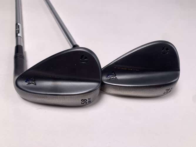 TaylorMade Milled Grind 3 Raw Black Wedge Set 54* 11 58* 11 S200 Steel Mens RH