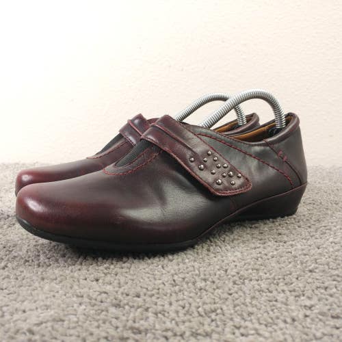 Earthies Granada Womens Size 6.5 Comfort Shoes Bordeaux Burgundy Red Leather