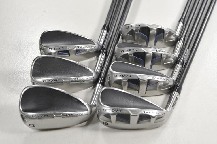 LEFT HANDED Cleveland Launcher XL Halo 5-PW,DW Iron Set Stiff Graphite  # 214281