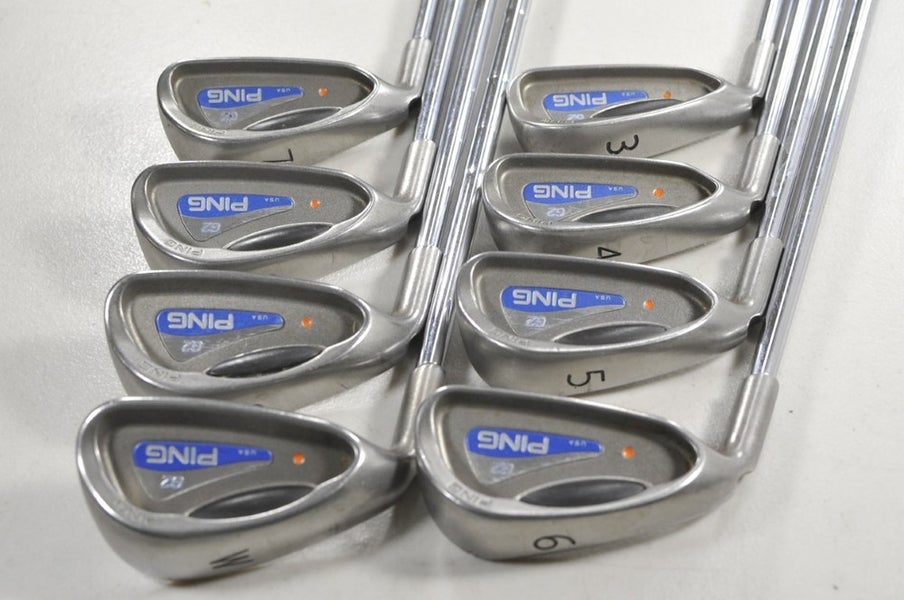 LEFT HANDED Ping G2 3-W Iron Set Stiff Orange Dot RH Cushin Z-Z65 Steel # 214376