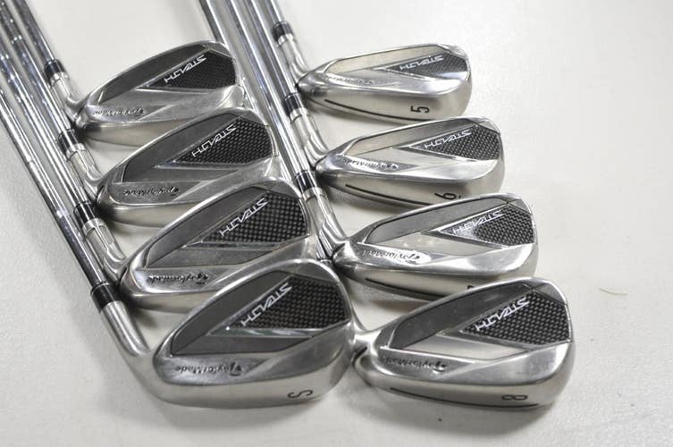 TaylorMade Stealth 5-PW,AW,SW Iron Set Stiff Flex Right KBS Tour Steel # 214361