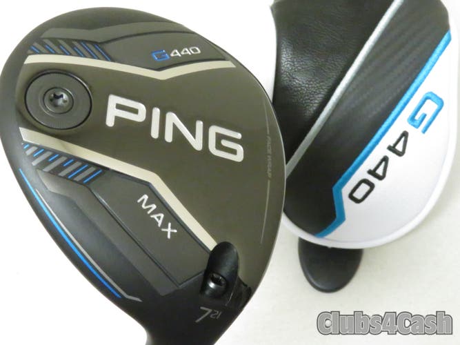 PING G440 Max Fairway 21  7 Wood TOUR 2.0 Black 75 Stiff Flex +Cover .. MINT