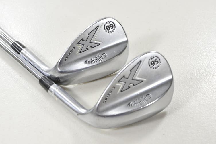 Callaway X Forged White Chrome 56*, 60* Wedge Set Right DG S300 Steel # 212226
