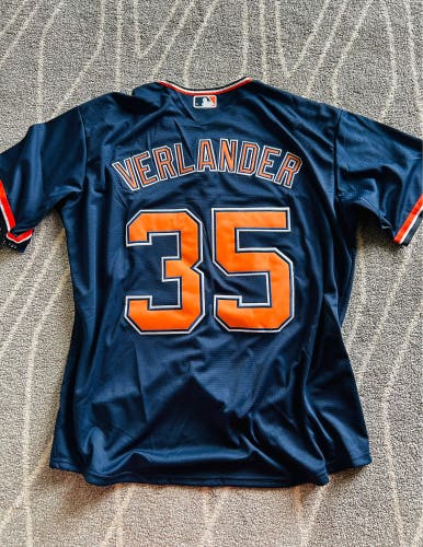 Detroit Tigers VERLANDER #35 Mens Medium Navy Jersey (New) 2026