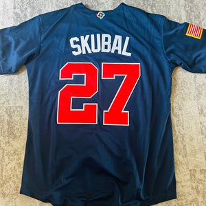 Detroit Tigers Team USA SKUBAL #27 Mens Large Navy Jersey (New) 2026