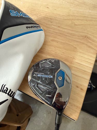 Men's 2024 Callaway Paradym Ai Smoke Max Right Handed Fairway Wood Stiff Flex 5 Wood (Used)