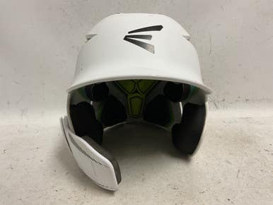 Used Easton ELITE MAX Batting Helmet + JAW GUARD White And Black L/XL 11855-S000201027