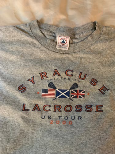 Vintage Gray XL Men's syracuse lacrosse Shirt (Used)