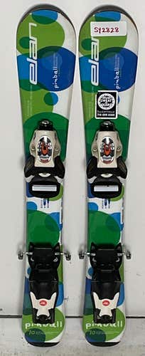 Kid's 70cm Elan Pinball Skis With Rossignol Comp 2.5 Bindings (Used) (SY2828)