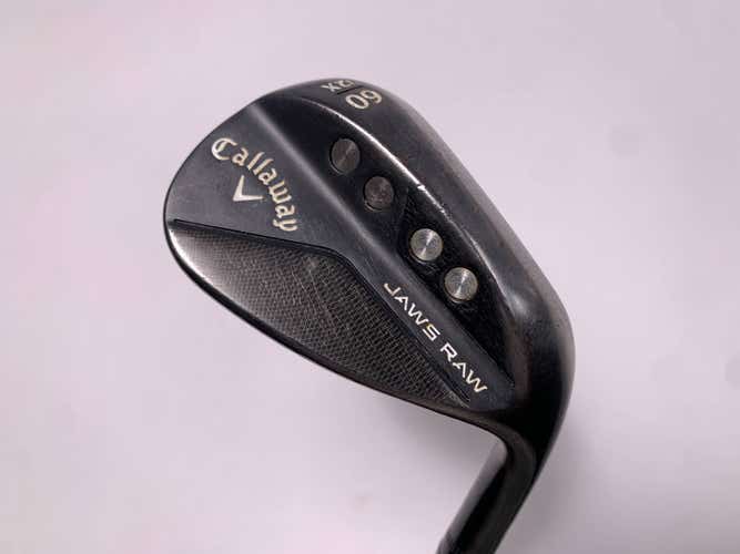 Callaway Jaws Raw Black Plasma Wedge 60* 12 Bounce X-Grind Spinner Steel Mens RH