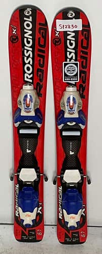 Kid's Rossignol 70cm Radical Skis With Look Team 2.5 Bindings (Used) (SY2830)