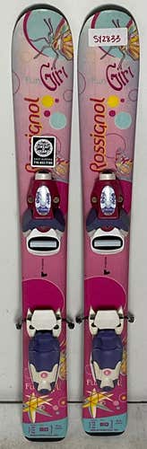 Kid's Rossignol 80cm Fun Girl Skis With Rossignol Comp J 4.5 Bindings (Used)(SY2833)