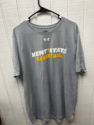 Under Armour Kent State Basketball Men’s XLT Team Issued SS Gray Tee NCAA Shirt