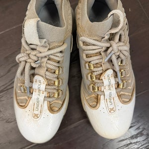 Gray Men's Size M 6.5 (W 7.5) Under Armour Harper 9 High Top Metal (Used)