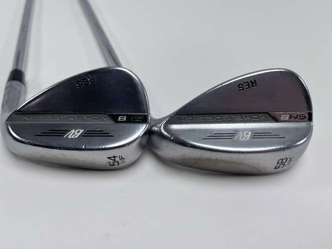 Titleist Vokey SM8 Tour Chrome Wedge Set 54* 14 | 58* 14 WedgeWorks Wedge RH