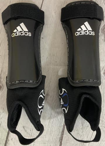 Adidas Club Pro Soccer Shin Guard Youth XXS Dual Sided Ankle Padding Black