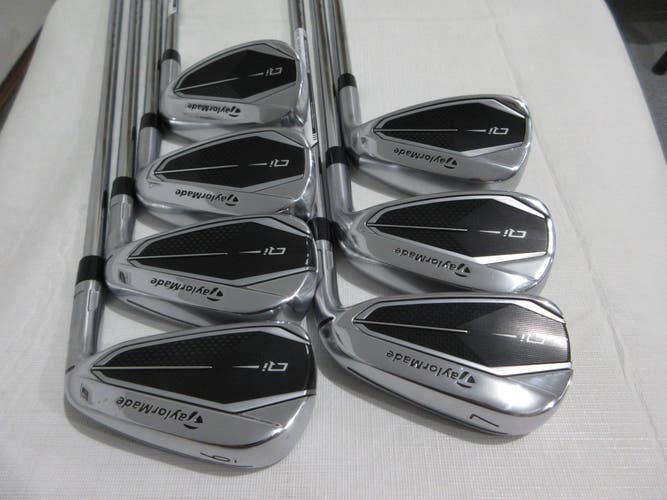 TaylorMade Qi Iron Set - 6-PW, AW, SW - Stiff Flex Steel