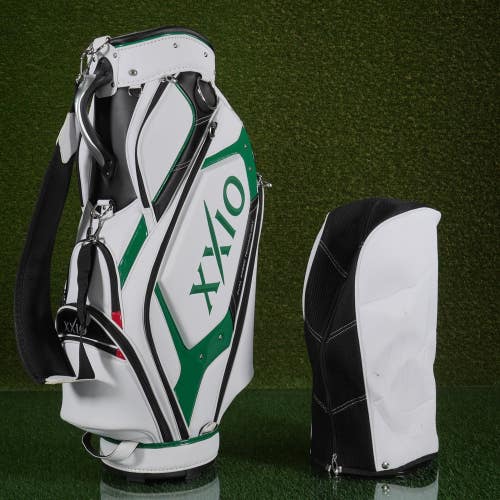 XXIO Cup Compact Staff Bag 5 Way Golf Bag, White, Black, Green ~ LOOK!