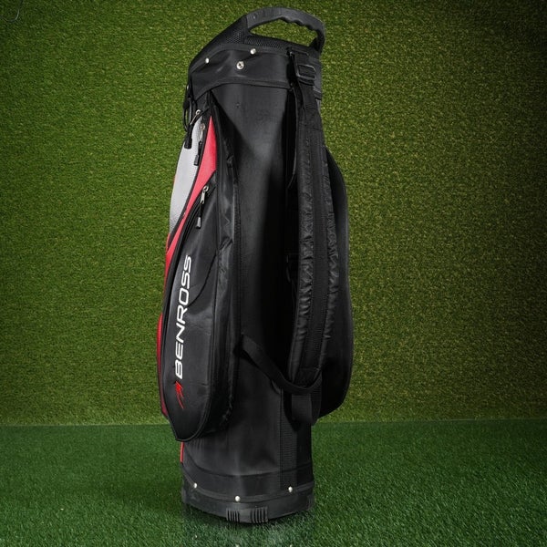 Benross Pro Cart Golf Bag Black/Red 14-Way Divider w/ Putter Well ...