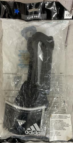 Adidas Club Pro Youth Soccer Shinguard Adjustable Calf Strap Ankle Padding Black