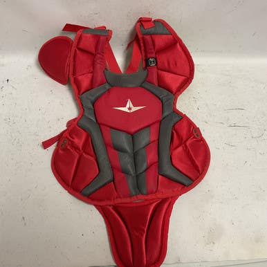 Used All-Star CPCC1216S7X Catchers Chest Protector Red Adult 11855-S000200890