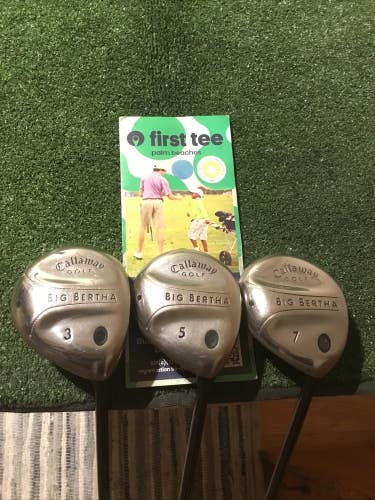Callaway Ladies 2004 Big Bertha Woods Set (3W, 5W, 7W) Gems 55w Graphite Shafts