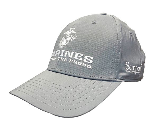 New TaylorMade Custom Radar Marines Charcoal Adjustable Golf Hat/Cap