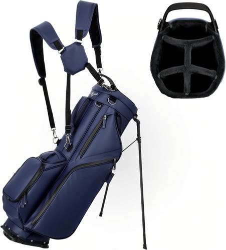 NEW Mizuno Pro 5-Way Navy Stand Golf Bag