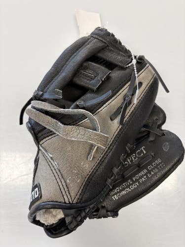 Used Mizuno POWER CLOSE BB/SB Glove RH Throw Black 9" 11860-C000306300