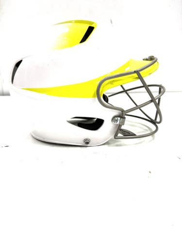 Used Easton 6 7/8 - 7 5/8 Batting Helmet w/Mask White And Optic Yellow One Size 11860-C000306281