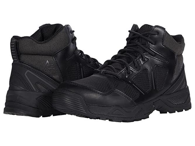 Ace Defender Mid 63206-S11 Unisex US M11/W12.5 Black Soft Toe Work Boots ZPO3314