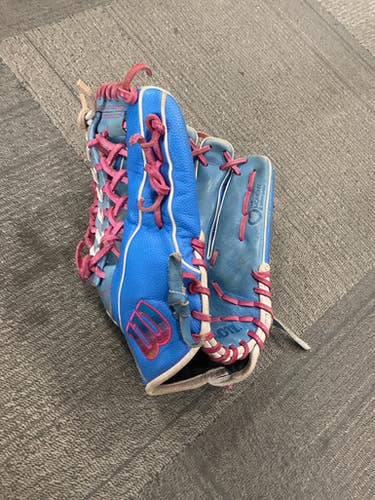 Used Wilson A2000 PF92 RHT BB/SB Glove RH Throw Royal Blue 12 1/4" 11614-S000233677
