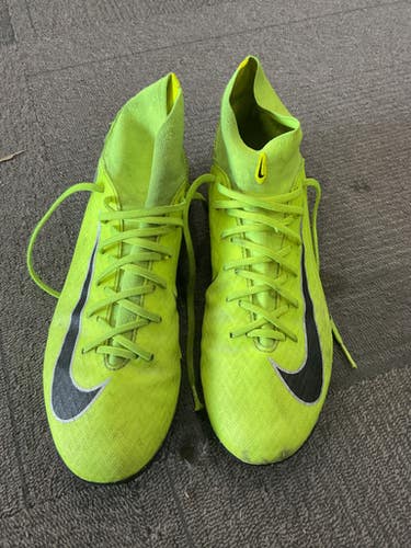 Used Nike MERCURIAL AIR ZOOM Soccer Indoor Shoes Neon Green Senior 9 11614-S000233587