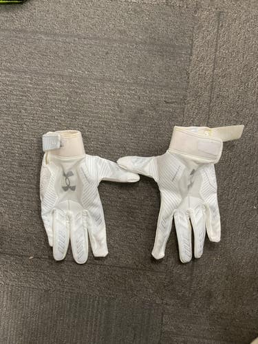 Used Under Armour F9 NITRO FB Gloves White XL 11614-S000233564