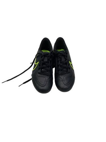 Used Nike TIEMPO Soccer Cleats Black And Neon Green Senior 5.5 11347-S000266234