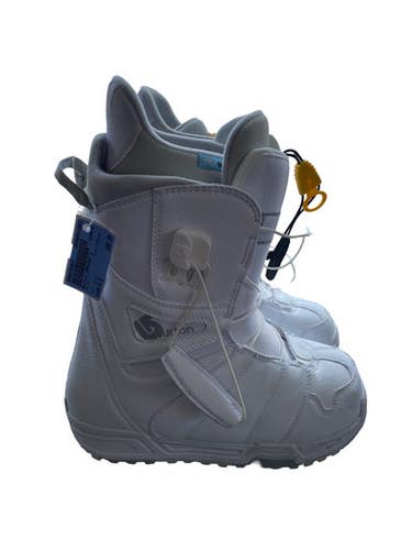 Used Burton IMPRINT 1 Womens Snowboard Boots White Senior 8 11883-S000158982